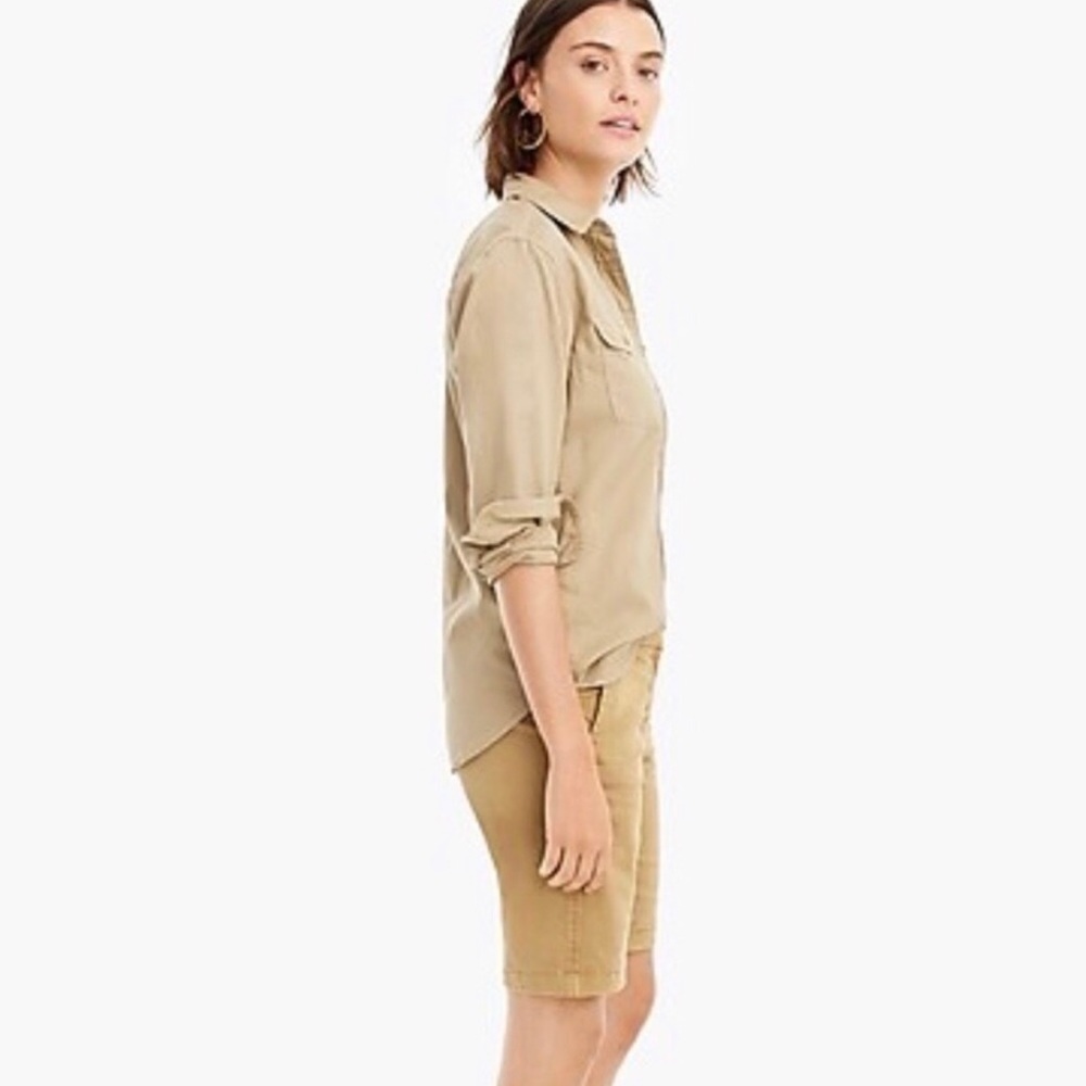 J Crew Bermuda Stretch Chino Shorts 10” Khaki 12 - Picture 3 of 8